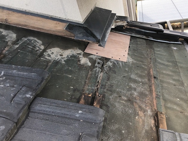 漆喰、土壌撤去前